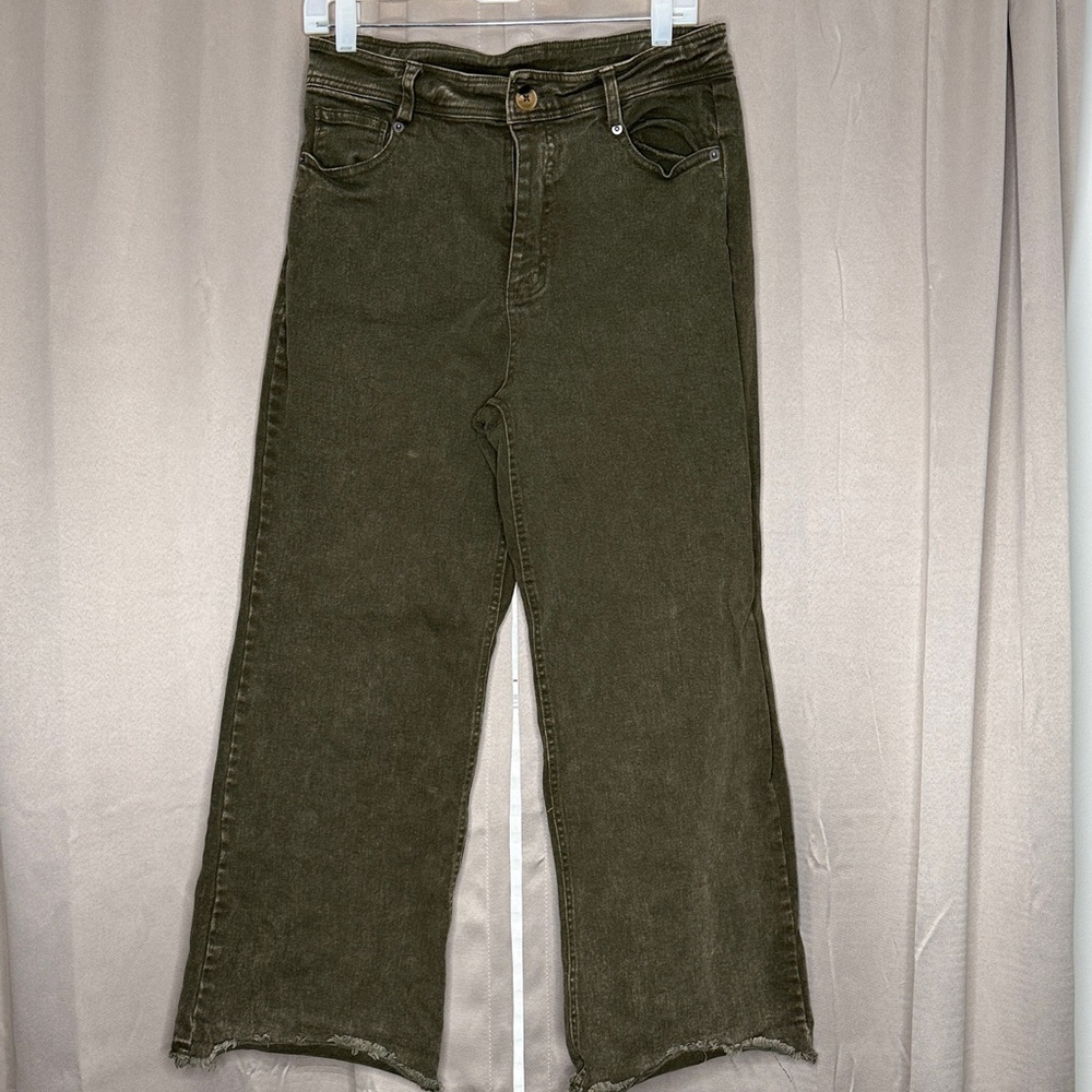 Wide Leg Brown/Olive Jeans